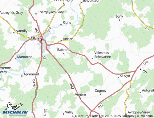 Carte MICHELIN Échevanne - ViaMichelin