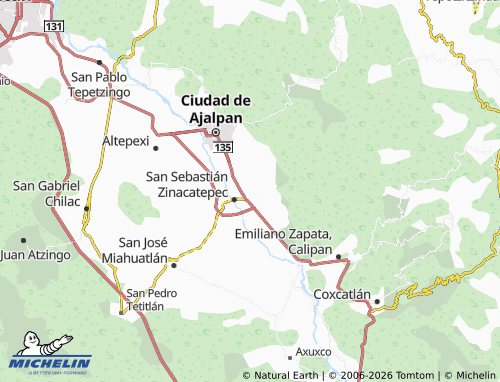 MICHELIN Nueva España map - ViaMichelin