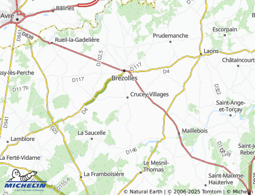 MICHELIN Crucey-Villages map - ViaMichelin