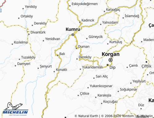MICHELIN Dereköy map - ViaMichelin