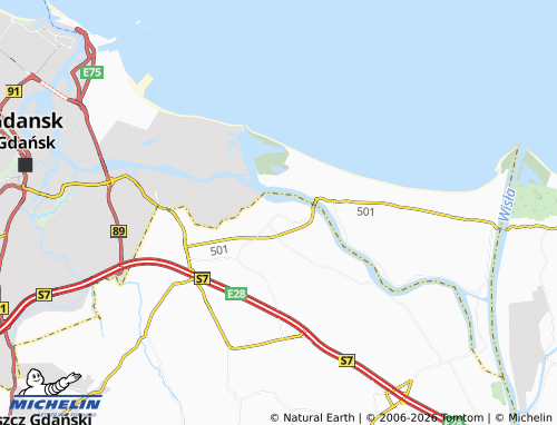 MICHELIN Wiślinka map - ViaMichelin