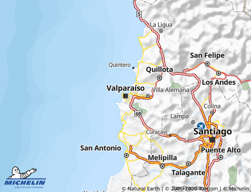 MICHELIN Valparaíso map - ViaMichelin