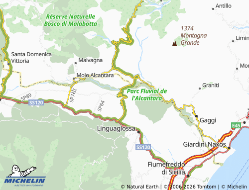 Carte MICHELIN Castiglione di Sicilia - ViaMichelin