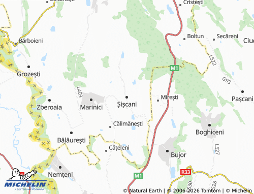 MICHELIN Șișcani map - ViaMichelin