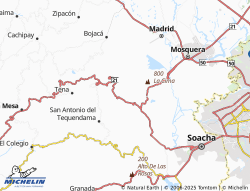 MICHELIN Santa Bárbara map - ViaMichelin