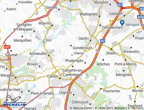 MICHELIN Chemy map - ViaMichelin