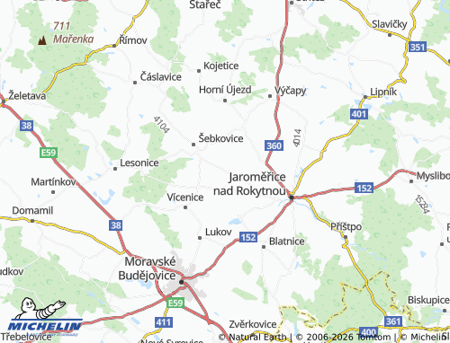 Mappa MICHELIN Lesůňky - ViaMichelin