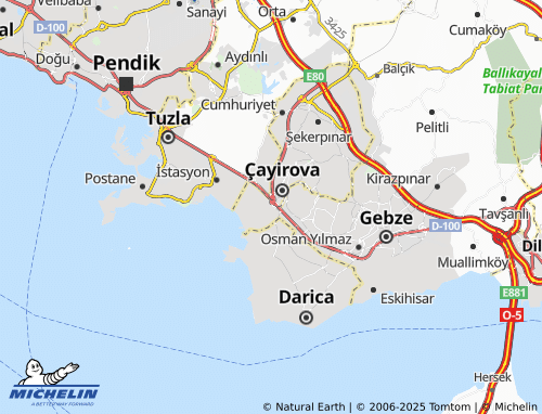 MICHELIN Cumhuriyet map - ViaMichelin