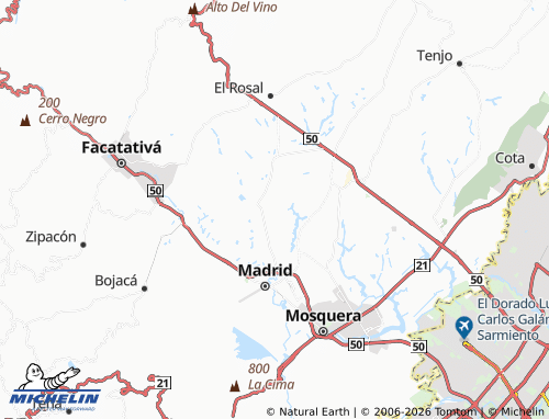 MICHELIN Los Árboles map - ViaMichelin
