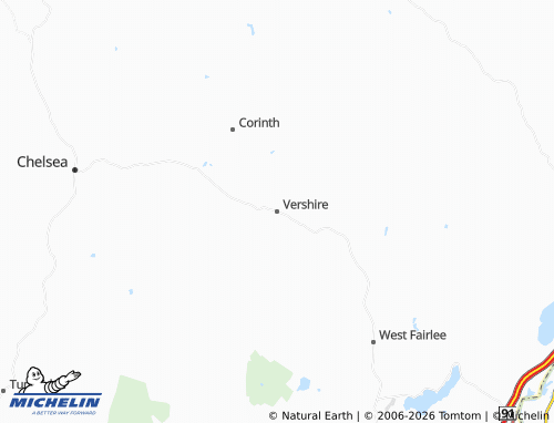 Kaart MICHELIN Vershire - ViaMichelin