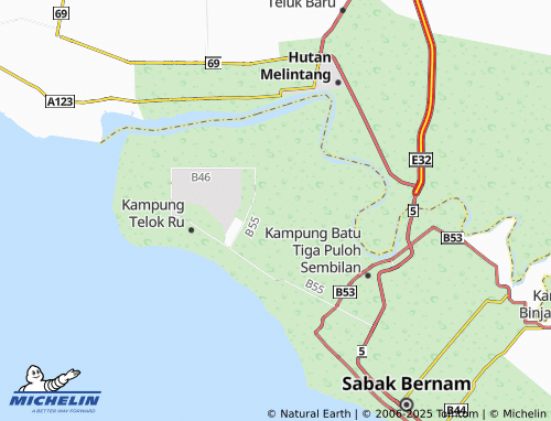 MICHELIN Kampung Tebok Mufrad map - ViaMichelin