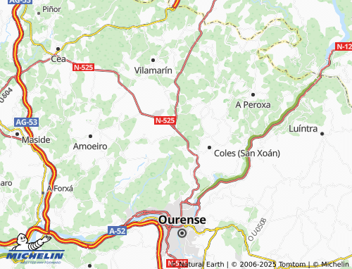 MICHELIN Cambeo (Santo Estevo) map - ViaMichelin