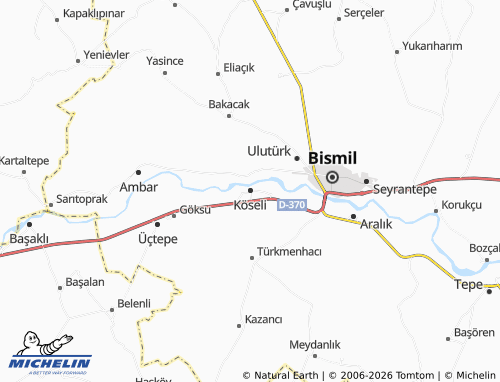 MICHELIN Köseli map - ViaMichelin