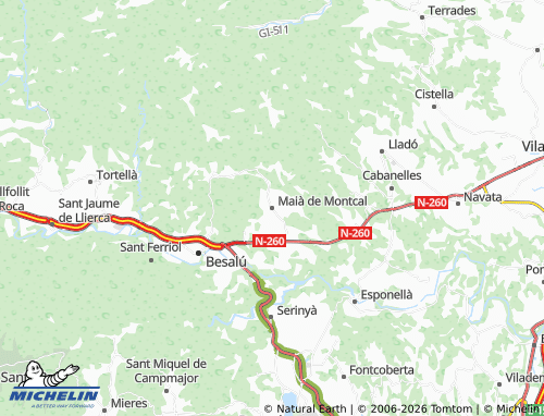 Carte MICHELIN Maià de Montcal - ViaMichelin