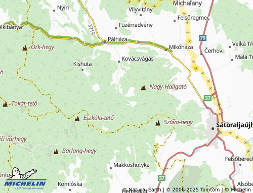 Mappa MICHELIN Vágáshuta - ViaMichelin