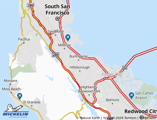 Mappa MICHELIN Burlingame - ViaMichelin