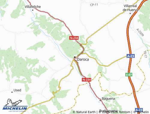Kaart MICHELIN Daroca - ViaMichelin