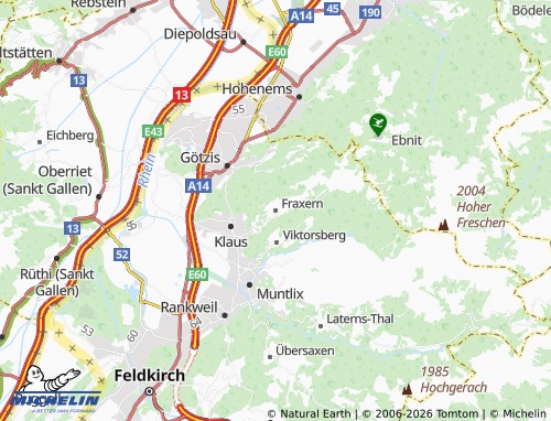 Mapa MICHELIN Fraxern - ViaMichelin