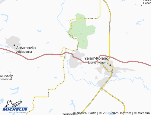 MICHELIN Yelan'-Kolenovskiy map - ViaMichelin