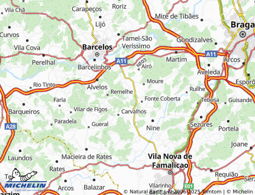 MICHELIN-Landkarte Rio Covo-Santa Eulália - ViaMichelin