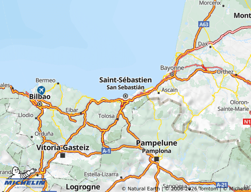MICHELIN Gipuzkoa map - ViaMichelin