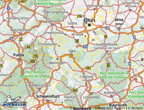 MICHELIN Suhl map - ViaMichelin