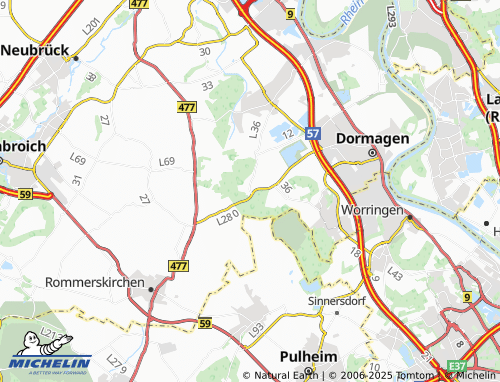 MICHELIN Knechtsteden map - ViaMichelin