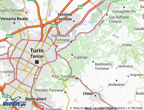 Mapa MICHELIN Superga - ViaMichelin