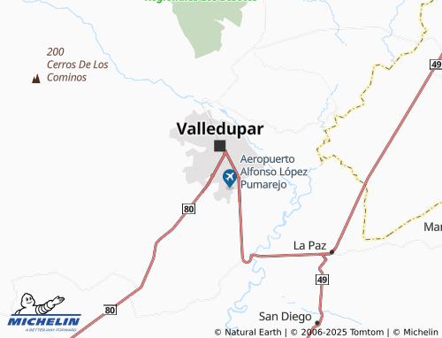 MICHELIN 7 de Agosto map - ViaMichelin