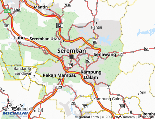MICHELIN Taman Dusun Nyior map - ViaMichelin