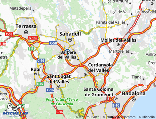 Carte MICHELIN Barberà del Vallès - ViaMichelin