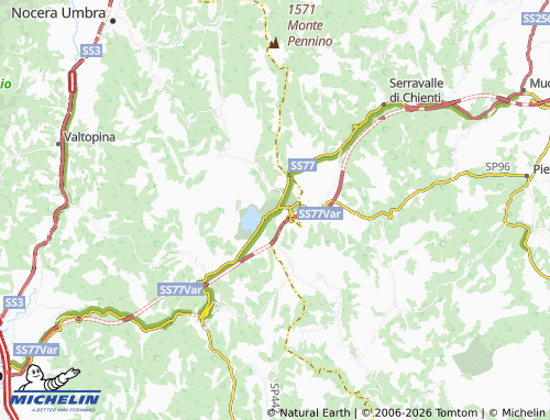 MICHELIN-Landkarte Colfiorito - ViaMichelin