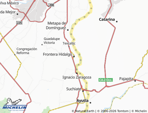 Carte MICHELIN Frontera Hidalgo - ViaMichelin