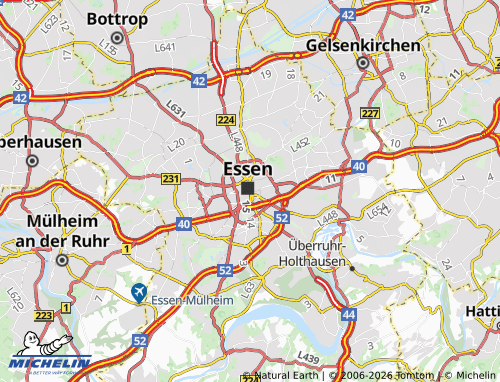 MICHELIN Stadtkern map - ViaMichelin