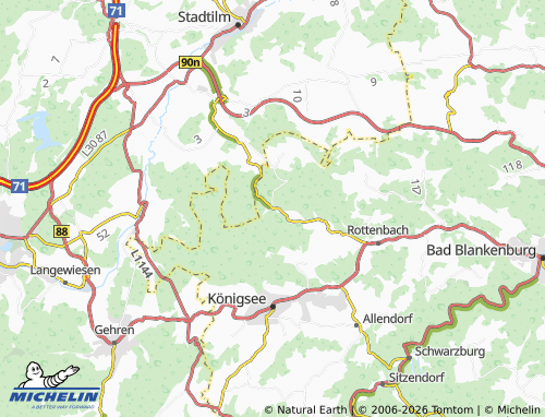 MICHELIN Paulinzella map - ViaMichelin