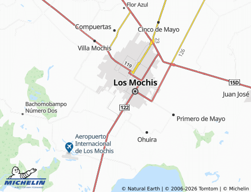 MICHELIN Villas Centenario map - ViaMichelin