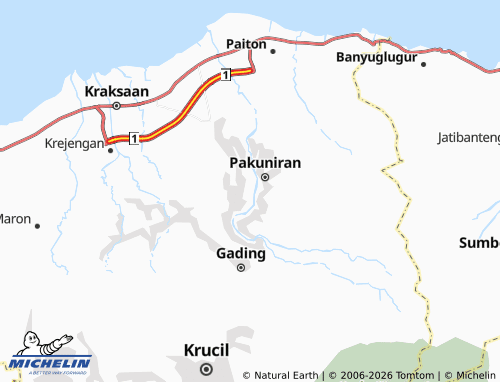 MICHELIN Gunggungan Lor map - ViaMichelin