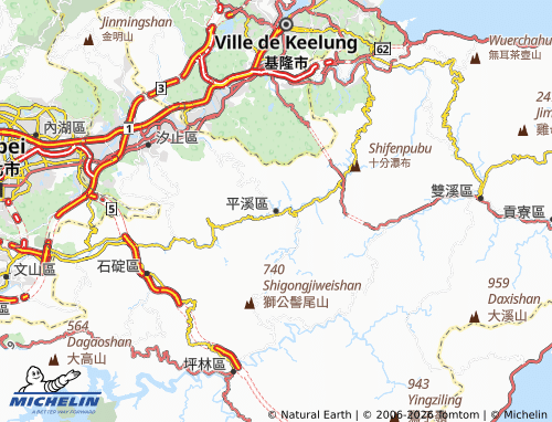 MICHELIN Pingxi District map - ViaMichelin