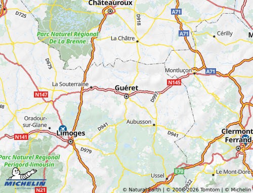 Carte MICHELIN Creuse - ViaMichelin