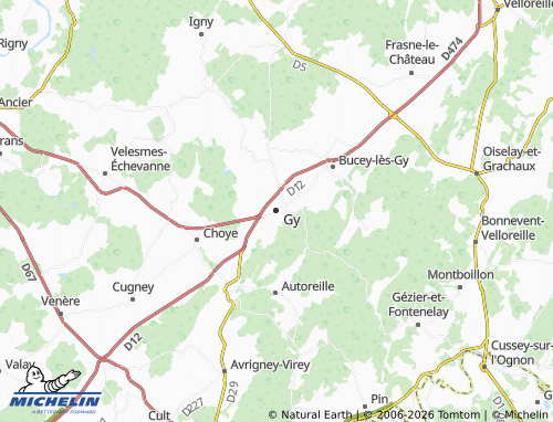 Mappa MICHELIN Gy - ViaMichelin