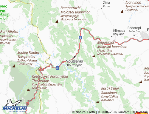 Mappa MICHELIN Voutsaras - ViaMichelin