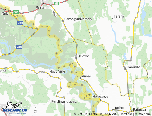 Mapa MICHELIN Bélavár - ViaMichelin