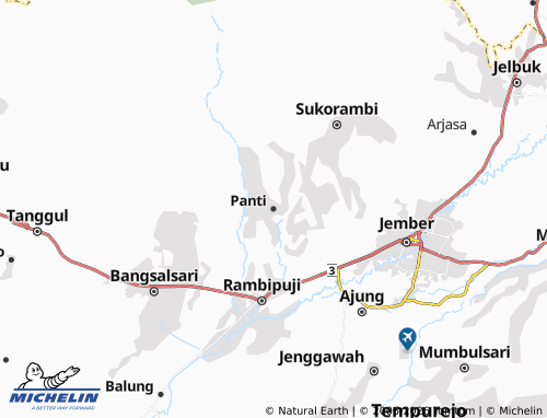 Mapa MICHELIN Panti - ViaMichelin