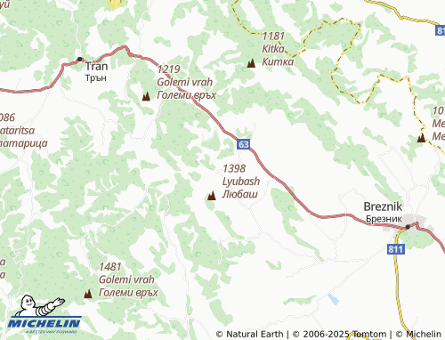 MICHELIN Lyalintsi map - ViaMichelin