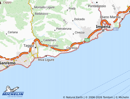 Mapa MICHELIN Cipressa - ViaMichelin