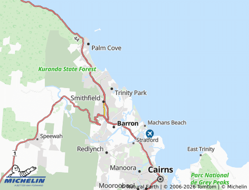 MICHELIN Yorkeys Knob map - ViaMichelin