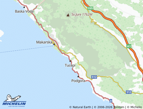 MICHELIN Čovići map - ViaMichelin
