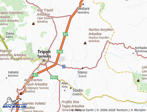 MICHELIN Zevgolatio map - ViaMichelin