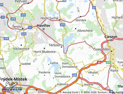 Mappa MICHELIN Těrlicko - ViaMichelin