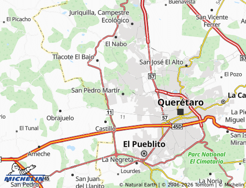 Mapa MICHELIN San Pedro Martír - ViaMichelin